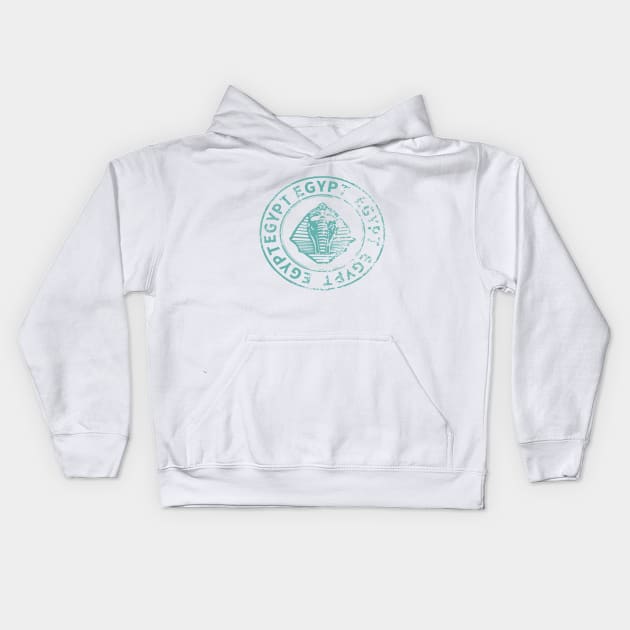 Egypt Stamp Kids Hoodie by Brainable ART